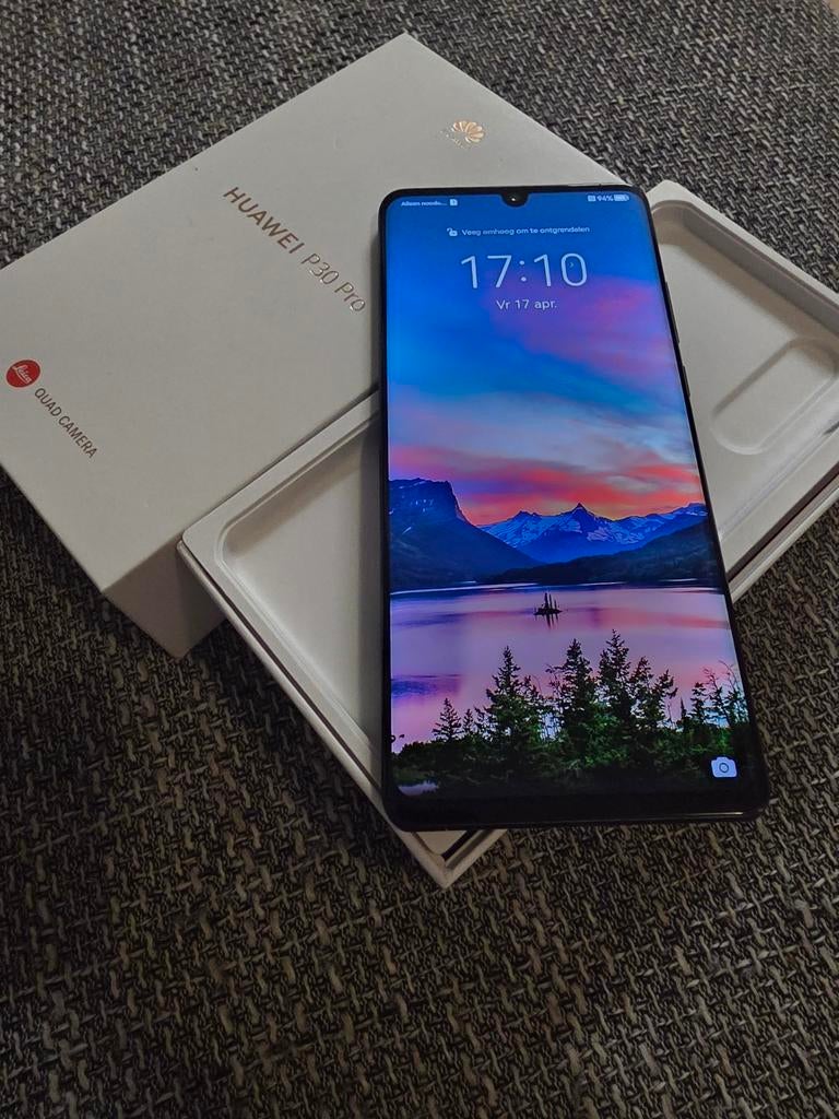 Huawei P30 Pro 128GB Als nieuw krasvrij Vaste prijs, Ophalen, Zwart, Touchscreen, Zo goed als nieuw