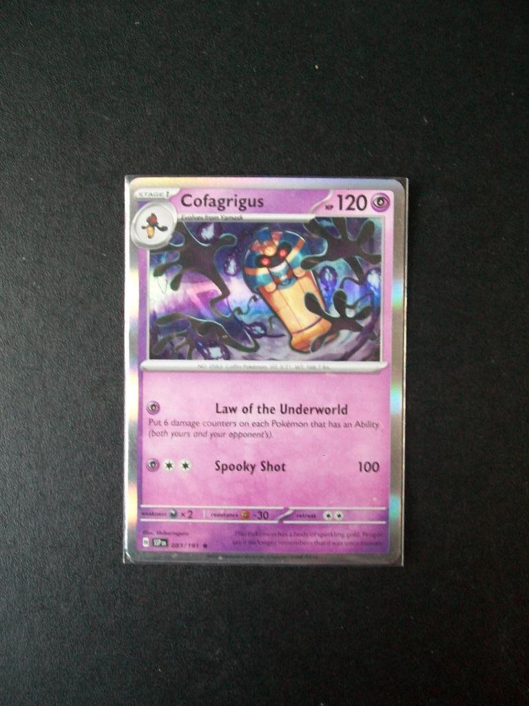 9151. Nieuwe Pokemon Kaart holo rare COFAGRIGUS   (083/191), Verzenden, Nieuw, Losse kaart, Foil