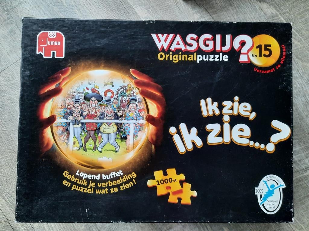 Wasgij original nr 15, lopend buffet, Ophalen of Verzenden, 500 t/m 1500 stukjes, Zo goed als nieuw, Legpuzzel