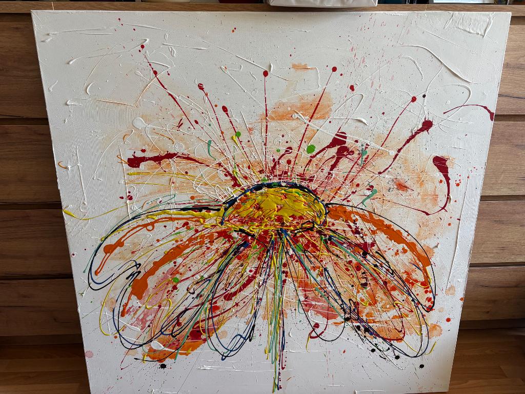 Schilderij met bloem (of vlinder), Ophalen