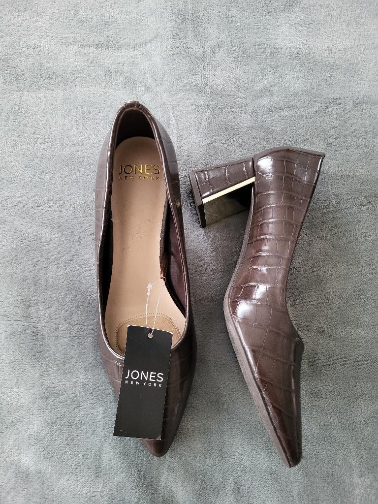 Jones NY bruine croco pumps maat 38,5, Pumps, Bruin, Verzenden, Zara