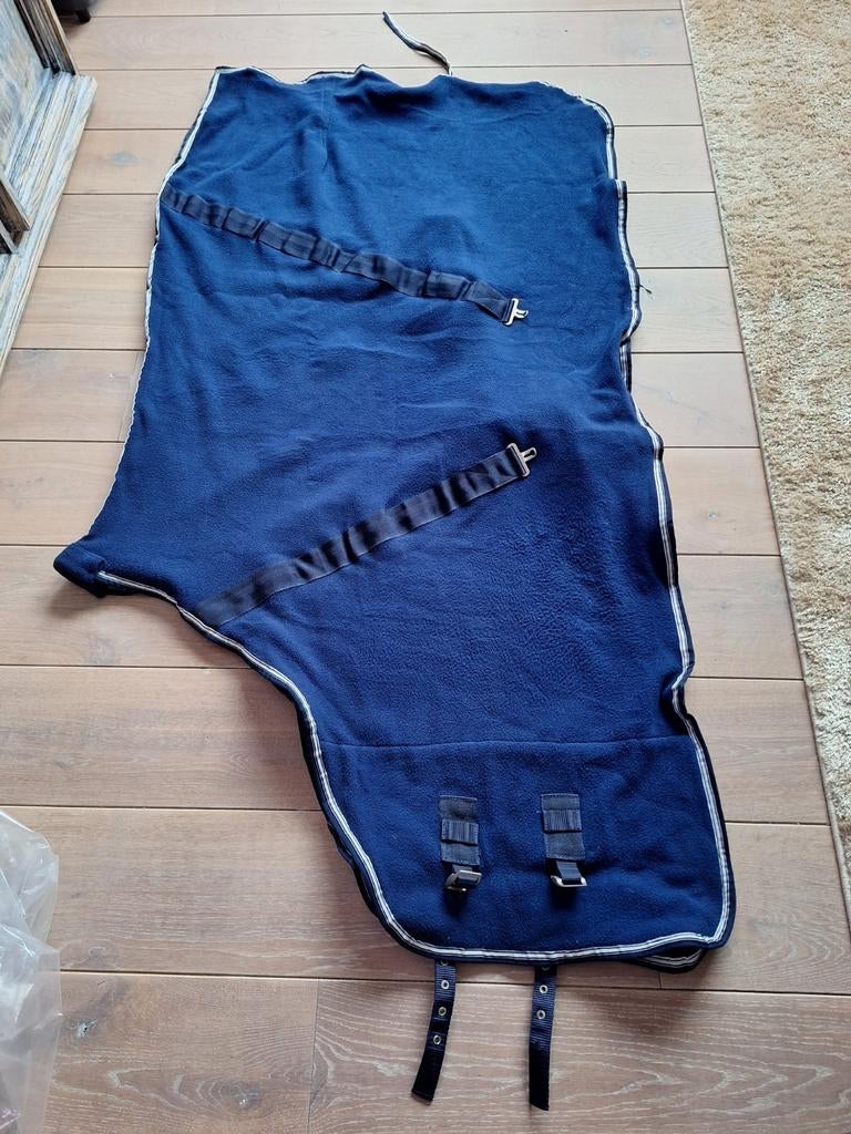 Blauwe fleece paardendeken 125-175, Dieren en Toebehoren, Paarden en Pony's | Dekens en Dekjes, Gebruikt, Blauw, Deken, Fleece