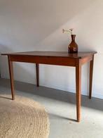 Midcentury vintage teak eettafel uitschuifbaar, Ophalen, Gebruikt, Teakhout, 50 tot 100 cm