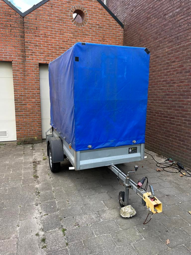 Aanhangwagen - Alles werkt, recent onderhoud en nieuwe bande, Auto diversen, Aanhangers en Bagagewagens, Gebruikt, Ophalen