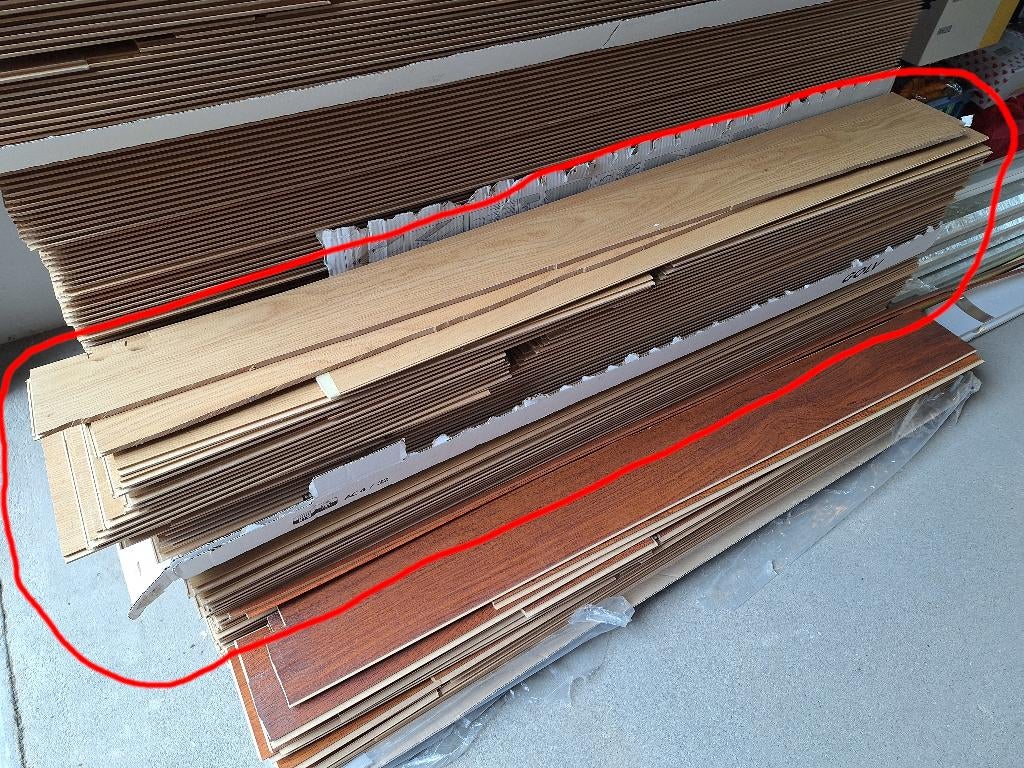 8m² IKEA GOLV Eiken laminaat, Doe-het-zelf en Verbouw, Vloerdelen en Plavuizen, Ophalen, Gebruikt, 50 tot 150 cm, 5 tot 10 m²