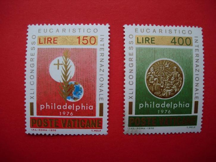 Vaticaanstad 1976 Int. Eucharistisch congres, Postzegels en Munten, Postzegels | Europa | Overig, Postfris, Overige landen, Verzenden