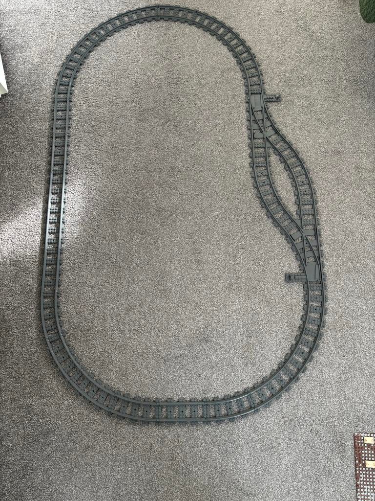 LEGO Treinrails Set - Gebogen, Recht & Wissels (Donkergrijs), Gebruikt, Overige thema's, Lego, Accessoire