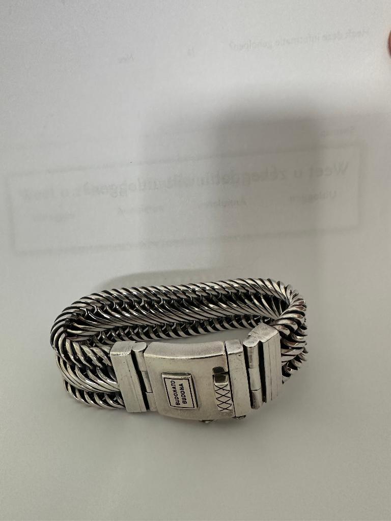 BudhatoBudha armband Edwin, Ophalen of Verzenden, Gebruikt, Zilver, Zilver