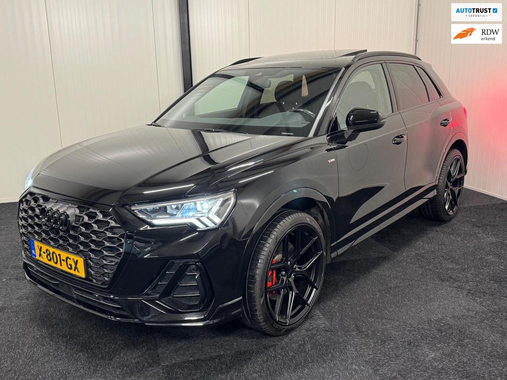 Audi Q3 40 TFSI quattro S-line 2022 CARBON/VOSSEN/21"/KEYLES, Auto's, Gebruikt, Zwart, 14 km/l, Bedrijf