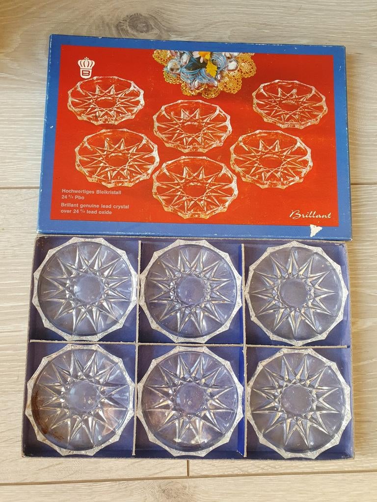 Onderzetters  6 stuks  BLEIKRISTAL, Ophalen of Verzenden