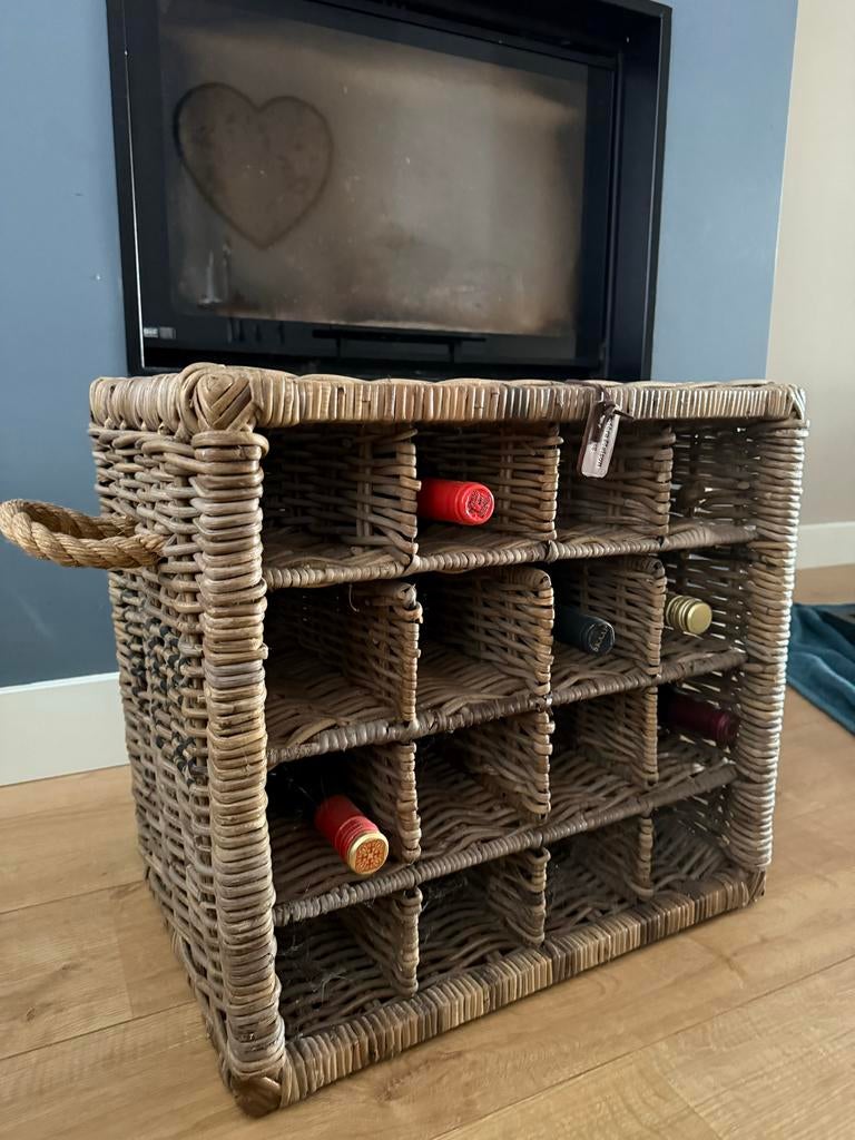 Diverse Riviera Maison spullen: wijnrek, olifant, windlichte, Gebruikt, Beige, Ophalen of Verzenden, Landelijk