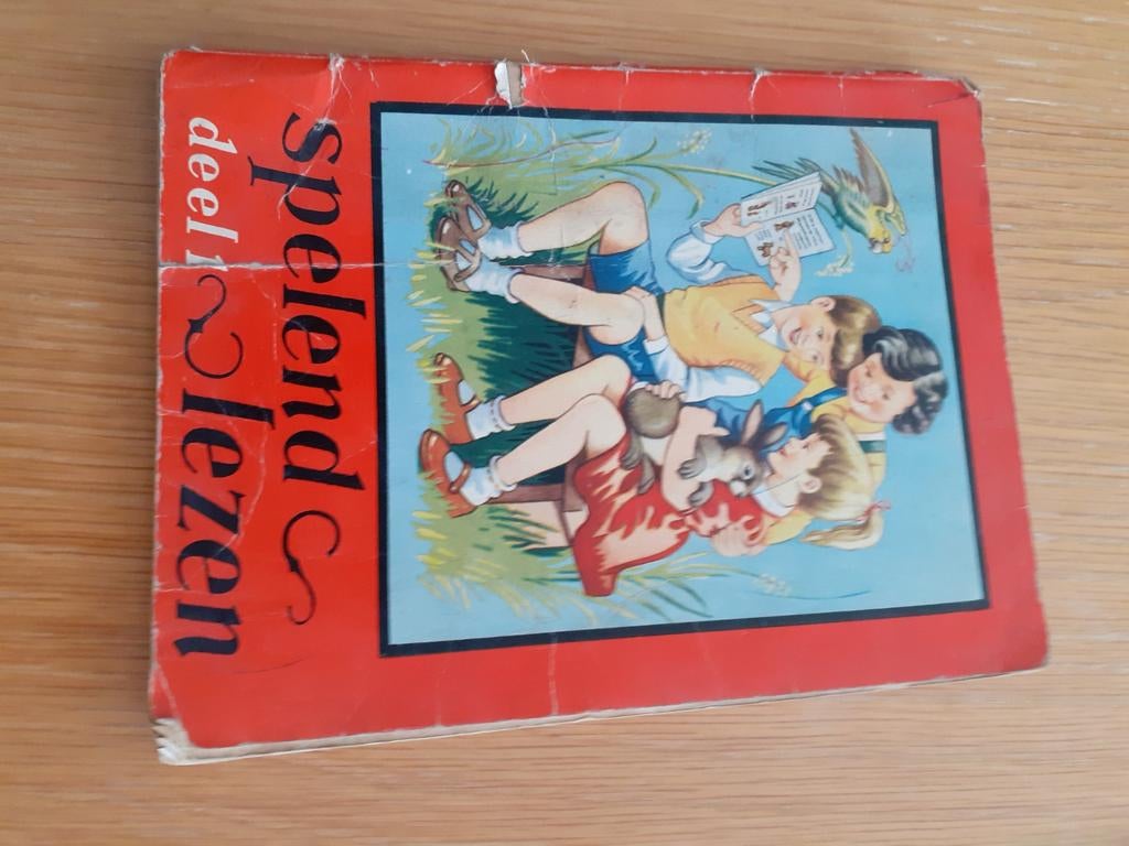Zeer oud kinderboekje: Spelend Lezen deel 1, Ophalen of Verzenden, Gelezen, Onbekend, Fictie algemeen