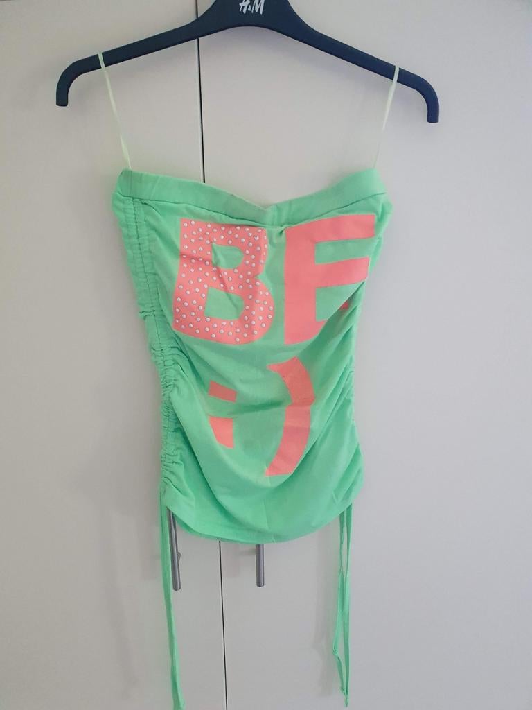 Coolcat strapless top mt M 💚🧡, Maat 38/40 (M), Ophalen of Verzenden, Zo goed als nieuw, Coolcat