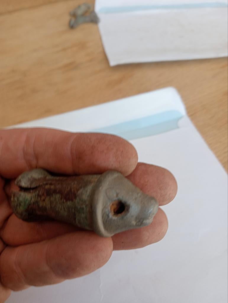 Zeldzaam Romeins Pantera handvat - Ramskop - Betuwe vondst, Ophalen of Verzenden