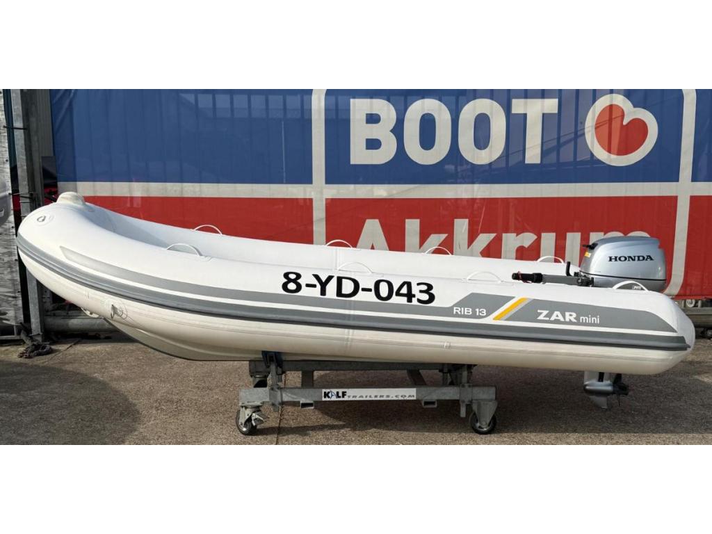 Zar Mini 13 Honda 20pk, Watersport en Boten, Rubberboten, Gebruikt, Benzine, Minder dan 70 pk, Overige merken