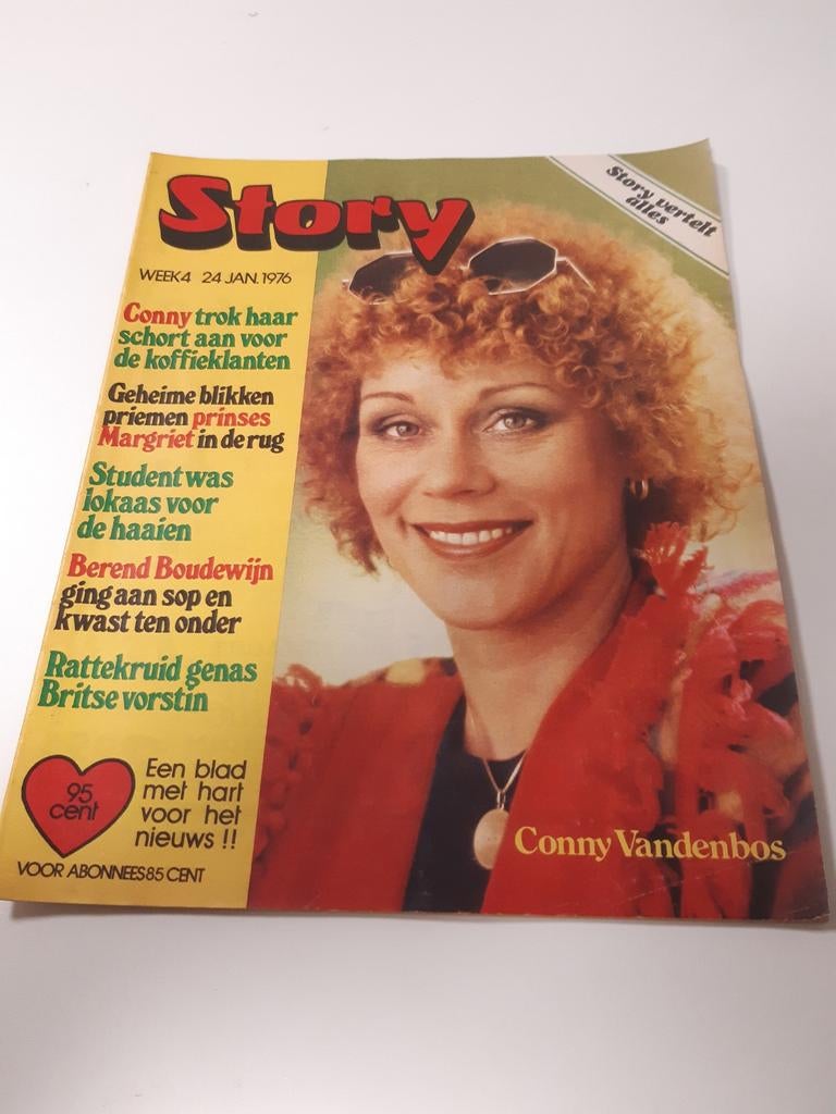 Story 1976. Nr. 4. Conny Vandenbos. Berend Boudewijn. Jaws., Verzamelen, Tijdschriften, Kranten en Knipsels, Ophalen of Verzenden
