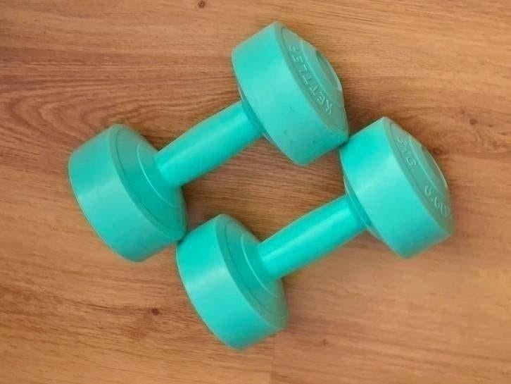 6kg dumbells halterset dumbbelset kettler dumbbells fitness, Ophalen of Verzenden, Zo goed als nieuw, Dumbbell