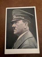 Oude foto van Hitler met stempel en postzegel, Ophalen of Verzenden, Overige soorten, Duitsland, Foto of Poster