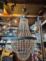 Grote kroonluchter met glazen kralen, Ophalen of Verzenden