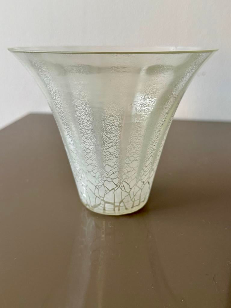 10cm Sonoor vaas Leerdam glas AD Copier tincraquele, Ophalen of Verzenden