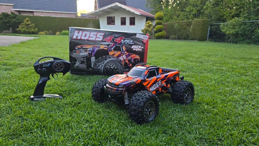 Traxxas Hoss Vxl 4x4 Demo used eigen nog nieuw!!, Hobby en Vrije tijd, Modelbouw | Radiografisch | Auto's, Elektro, Auto offroad
