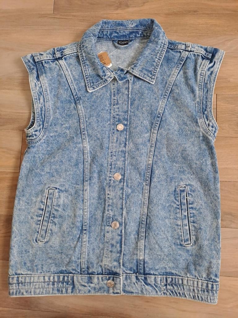 Spijker gilet van 'YOUNG' in maat 170 (34/36), Kinderen en Baby's, Kinderkleding | Maat 170, Overige typen, Jongen of Meisje, Nieuw
