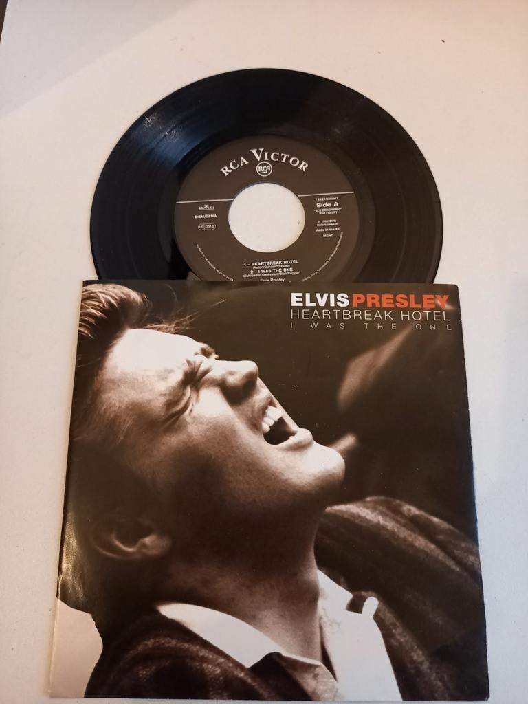 Elvis Presley  , single  ( Heartbreak hotel ), Cd's en Dvd's, Vinyl Singles, Ophalen of Verzenden, Zo goed als nieuw, Pop