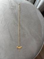 Gouden Libelle Ketting met Labradoriet, Overige materialen, Ophalen of Verzenden, Zo goed als nieuw, Met edelsteen