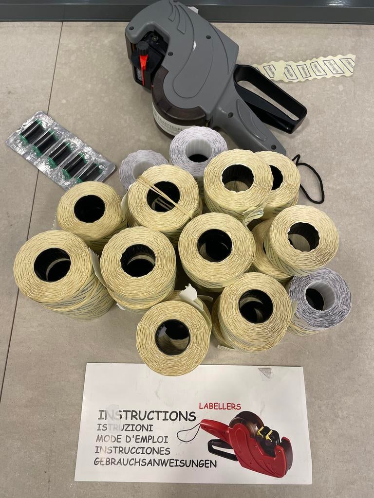 Prijsstang met etiketten en inktrollen, Ophalen of Verzenden, Gebruikt