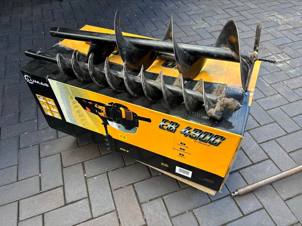 Lumag EB 490G grondboor met 10 en 20 cm boren, Ophalen of Verzenden, Zo goed als nieuw, 600 watt of meer, Overige typen