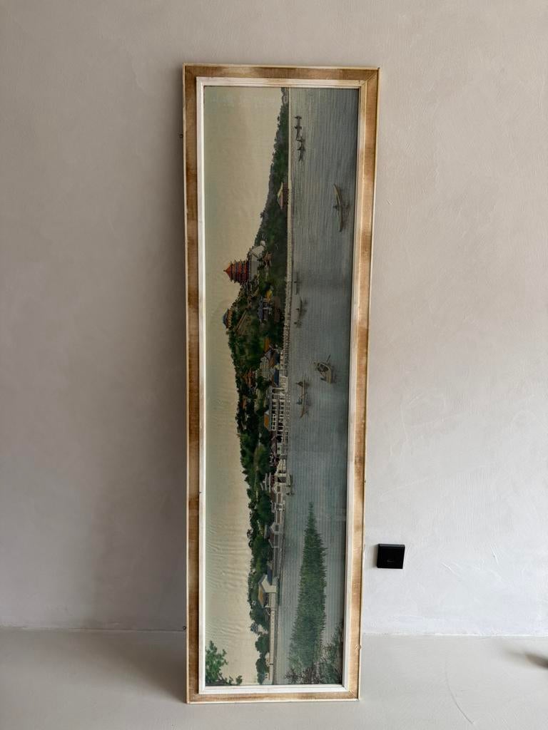 Vintage Chinese woven silk art, Ophalen