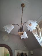 Mooie klassieke hanglamp met glazen kapjes, Ophalen, Klassiek, Zo goed als nieuw, Glas