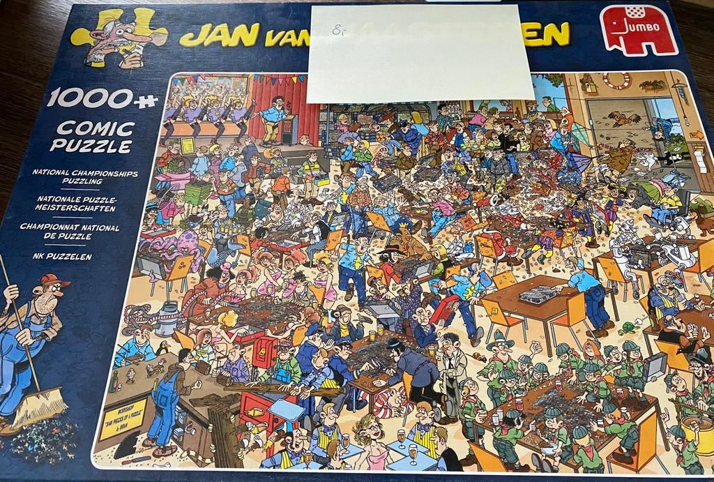 Nk puzzelen Jan van haasteren, Ophalen of Verzenden, 500 t/m 1500 stukjes, Zo goed als nieuw
