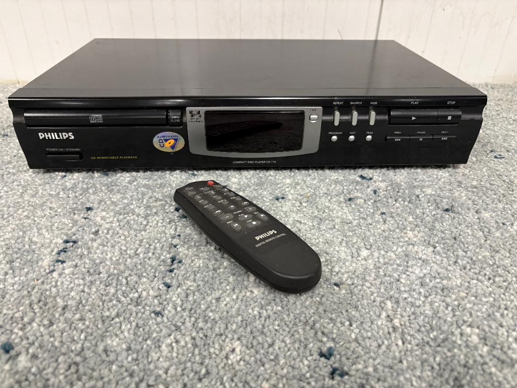 Philips CD-speler + remote jaren 90, Ophalen of Verzenden, Gebruikt, Philips