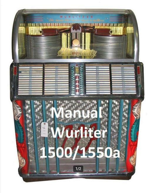 Boekwerk Manual Handleiding wurlitzer 1500/1500a, Verzamelen, Automaten | Jukeboxen, Ophalen of Verzenden, 1970 tot heden, Overige merken