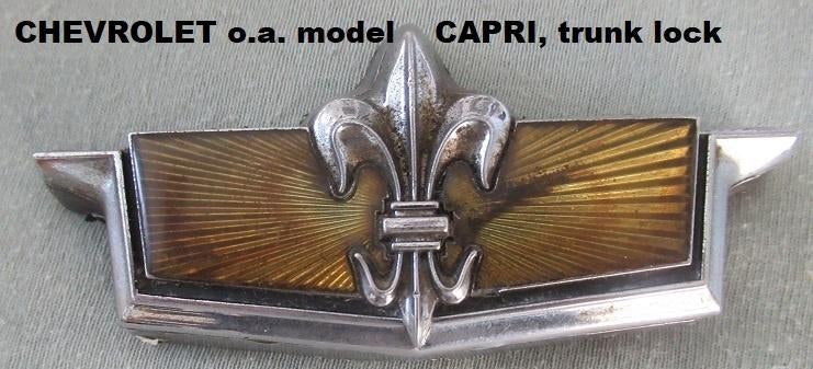 CHEVROLET, div. modellen, origineel TRUNK LOCK PLATE, Ophalen of Verzenden