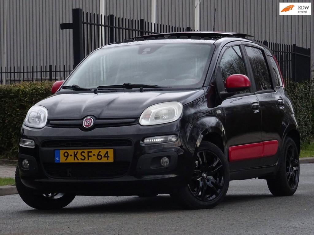 Fiat Panda 0.9 TwinAir Lounge AUTOMAAT NAP/PANORAMA/NAVI/PDC, Auto's, Fiat, Euro 5, 86 pk, Panda, Zwart