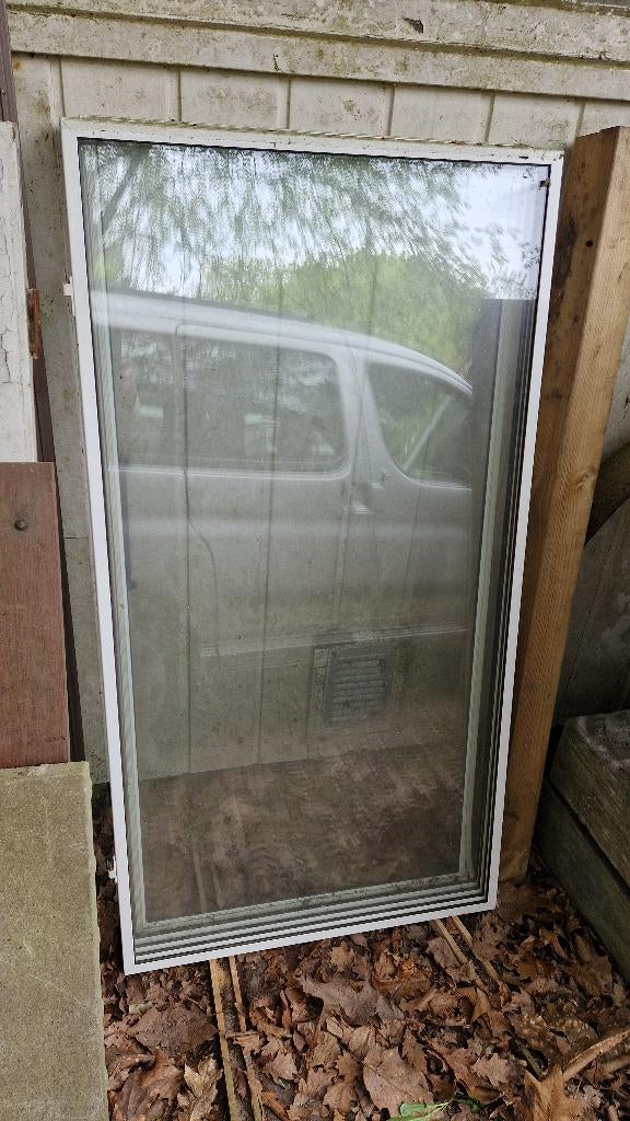 Voorzetramen 7X (stuks) met aluminium randen., Ophalen, Glas, Gebruikt, Aluminium