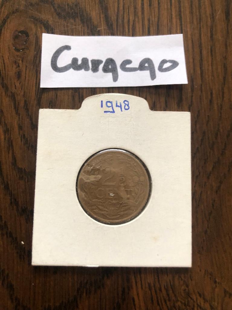 7) Munt Curaçao, Ophalen of Verzenden, Koningin Wilhelmina, Overige waardes, Losse munt