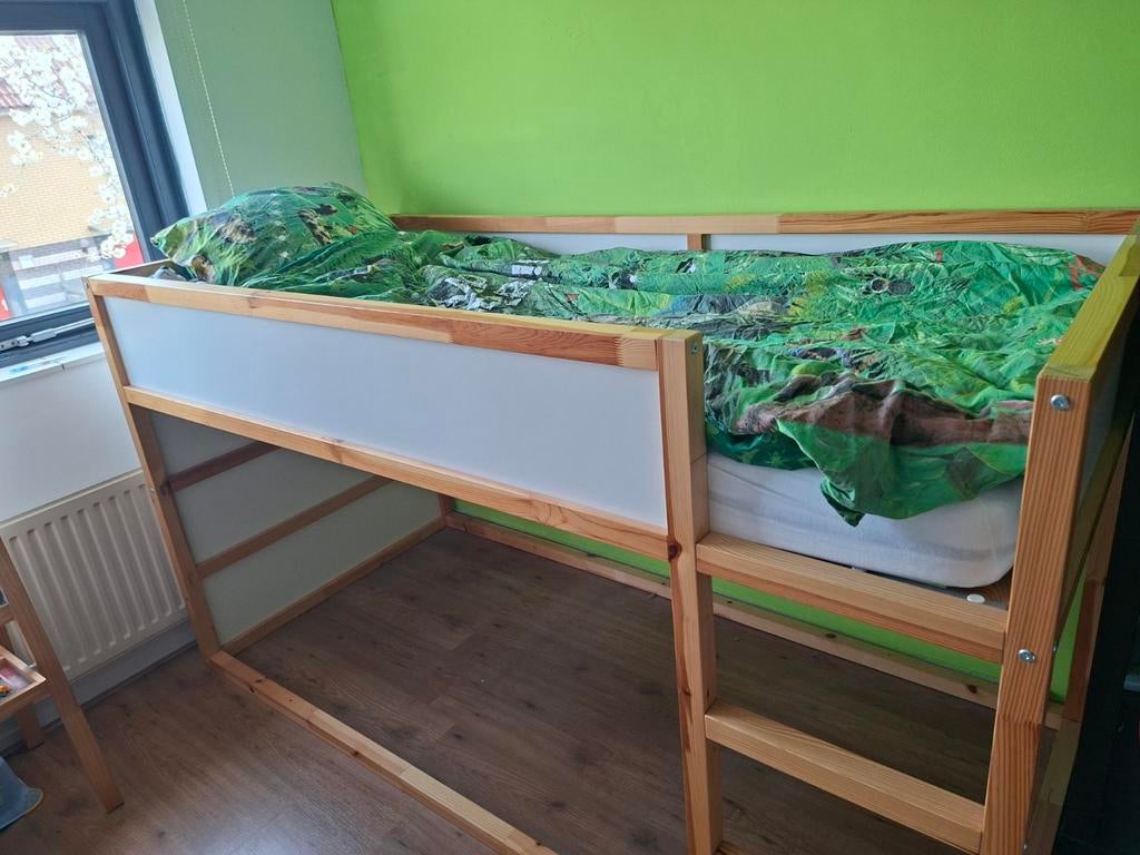 IKEA Kura omkeerbaar bed / hoogslaper, Ophalen, 85 tot 100 cm, Gebruikt, Lattenbodem