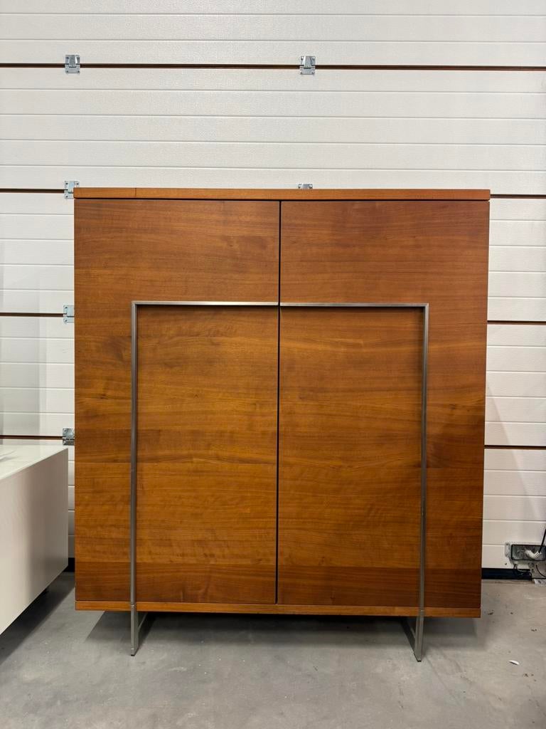 Bert Plantagie Vision Servieskast Design Kast noten hout, Gebruikt, Ophalen of Verzenden, Minder dan 100 cm, Bert Plantagie