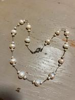 Vintage zoetwaterparel ketting parelketting parels collier, Wit, Ophalen of Verzenden, Zo goed als nieuw, Overige materialen