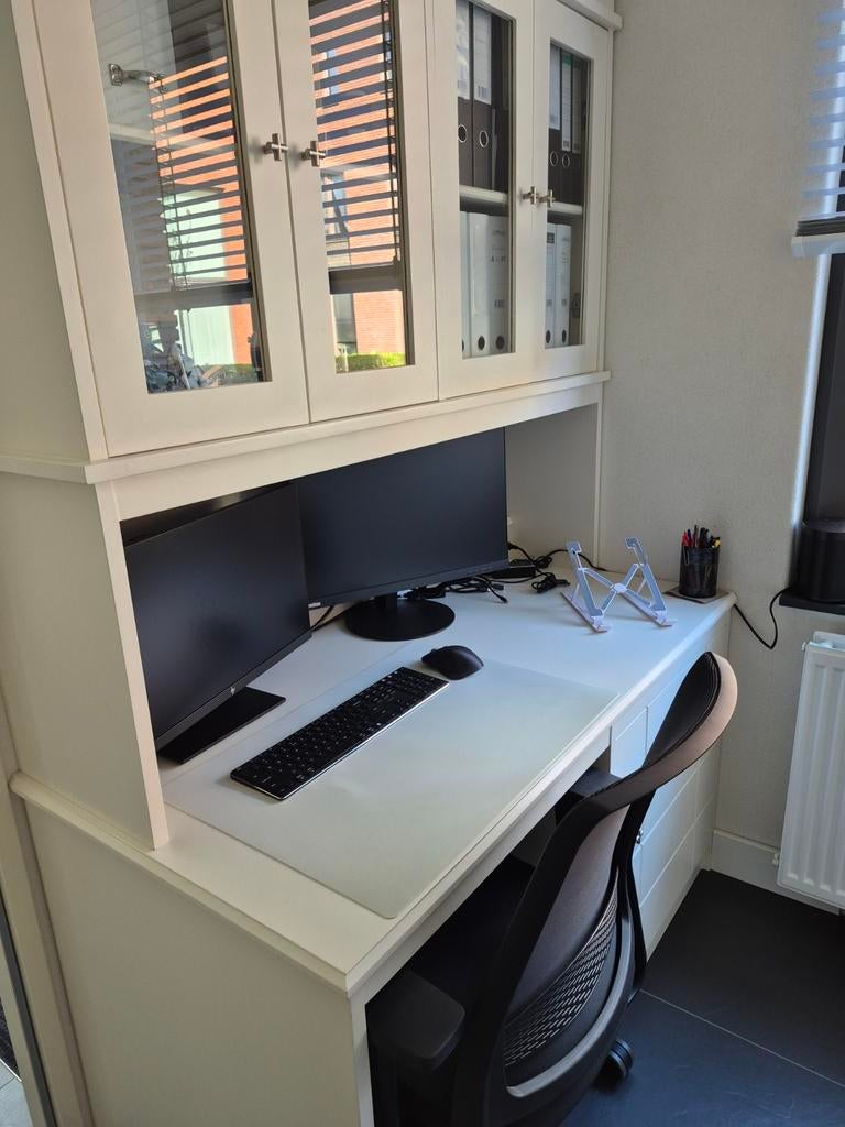 Bureau met opzetkast, Ophalen, Gebruikt, 170 cm of meer, 120 tot 170 cm