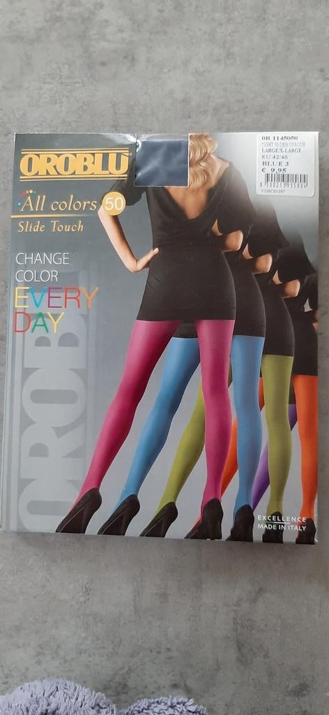 Oroblu All Colors 50 panty. Blue 3.Mt.42-46.Nw.in verpakking, Kleding | Dames, Leggings, Maillots en Panty's, Blauw, Nieuw, Ophalen of Verzenden