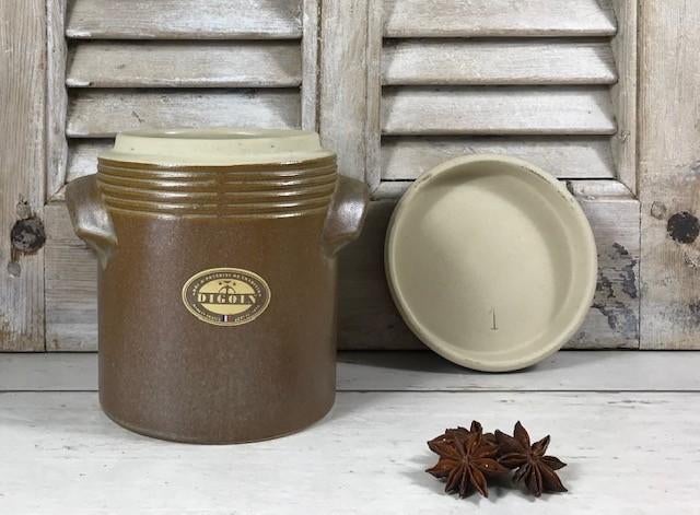 Digoin Sarreguemines olijven pot grès pot met deksel, Antiek en Kunst, Ophalen of Verzenden