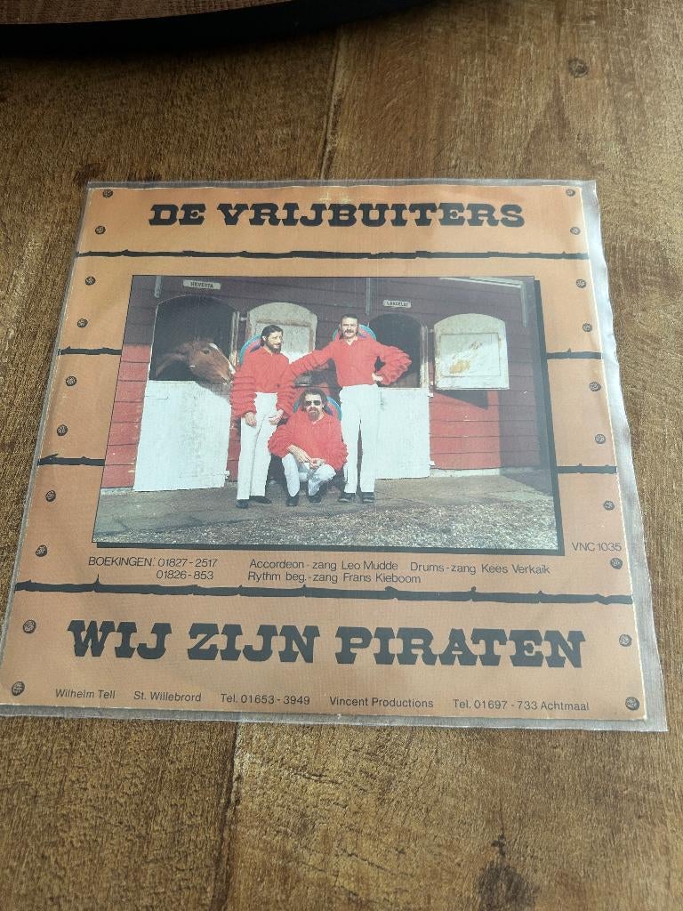 De Vrijbuiters-Wij zijn piraten., Cd's en Dvd's, Vinyl Singles, 7 inch, Single, Ophalen of Verzenden, Zo goed als nieuw