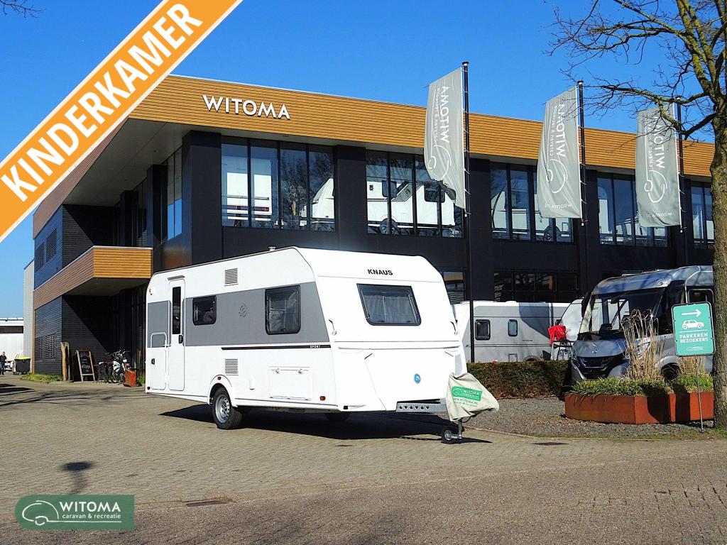 Knaus Sport 500 QDK 50 jaar Witoma voordeel!, Caravans en Kamperen, Schokbreker, Dwarsbed, Bedrijf, Treinzit