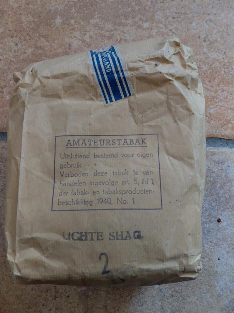 Vintage Tabaksdoos/Verpakking - Amateurstabak Lichte Shag, Ophalen of Verzenden, Gebruikt, Tabaksdoos of Verpakking