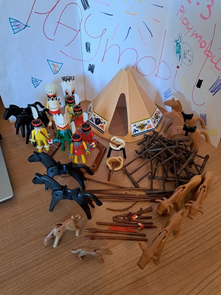 Playmobil indianen, Ophalen of Verzenden, Gebruikt