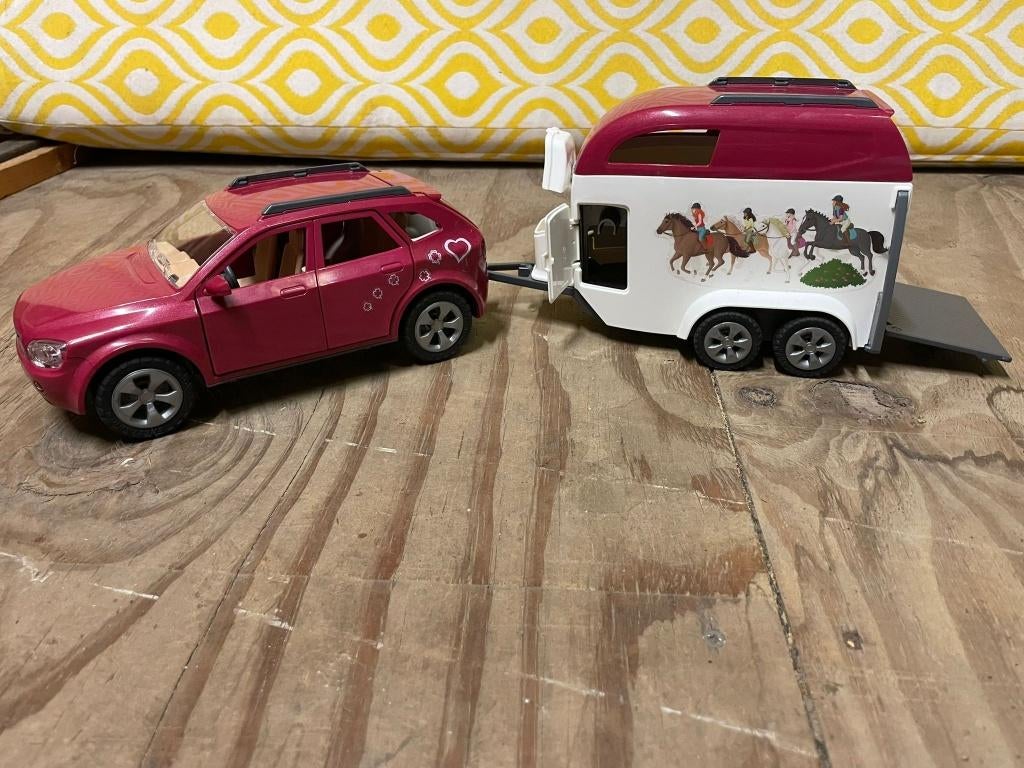 Schleich auto met trailer, Ophalen, Gebruikt